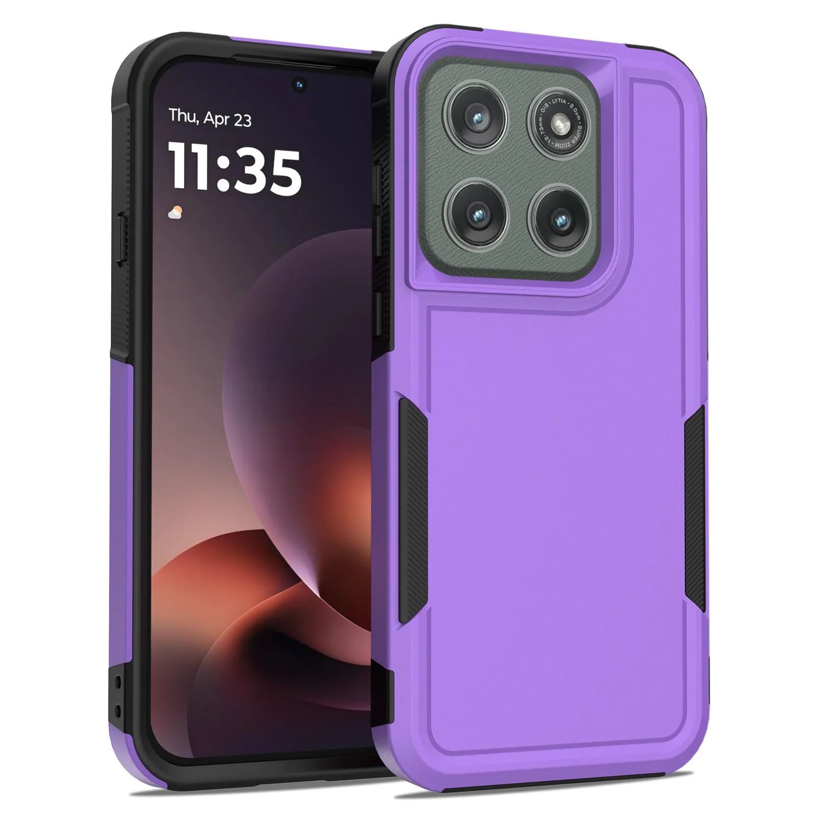 Capa Protetora 2 Em 1 Reforçada E Resistente Para Celular Motorola Moto G Power (2025), Em Material Pctpu, À Prova De Choque.