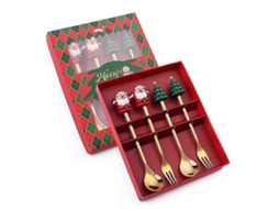 Conjunto De Natal Para Presente, Talheres, Conjunto De Colher E Garfo, Conjunto De Talheres C Nostalgia88