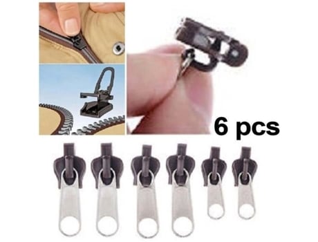 Kit De Reparação De Fechos Éclair Mothinessto 6 Peças Durable Leve 3 Tamanhos