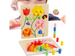 Jogo Educativo De Associação Cores - Brinquedo Madeira Para