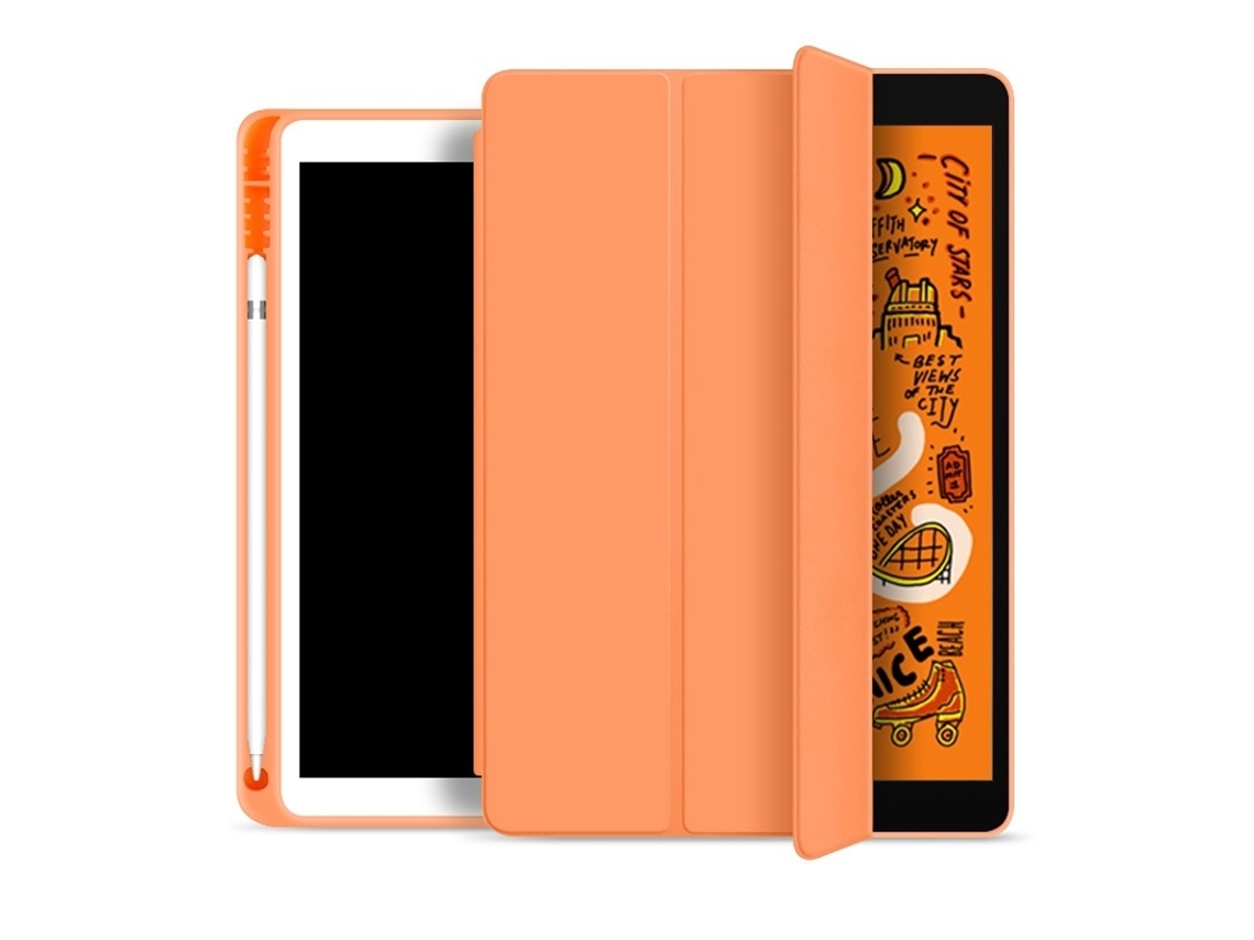 Capa Protetora Para Ipad, Cor Laranja, Compatível Com Ipad 9.7, Para Proteção, Transporte E Utilização Diária