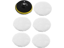 Kit de 8 Boinas de Polimento Lã Autoadesivas Topbathy 15cm para Carros, Motos e Barcos Uso Profissional Alta