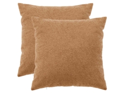 Vidaxl Capa Almofada 2 Pcs Heerlen Bege 55 X 55 Cm Bouclé