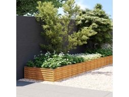 Vidaxl Canteiro Elevado De Jardim 579x100x36 Cm Aço Corten