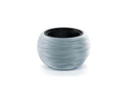Vaso De Flores Cinza Com Reservatório, 37,8 X 37,8 X 23 Cm, Capacidade De 8 L.