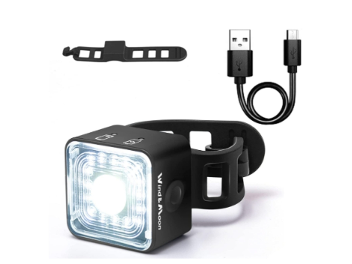 Conjunto Luz Bicicleta 120lumens 5modos Ip66 Preto Yizhood