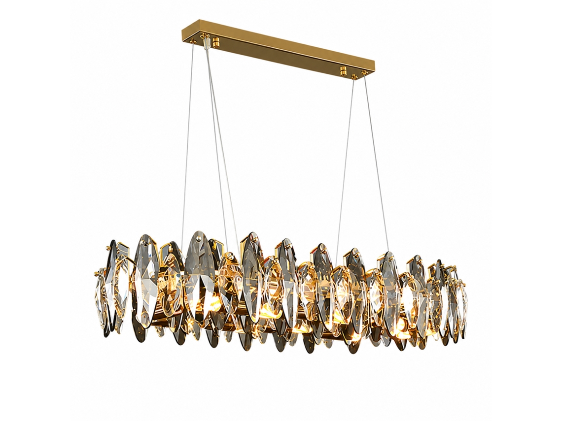 Candeeiro de Teto de Cristal PIBAOGU Asled 828 (dourado)