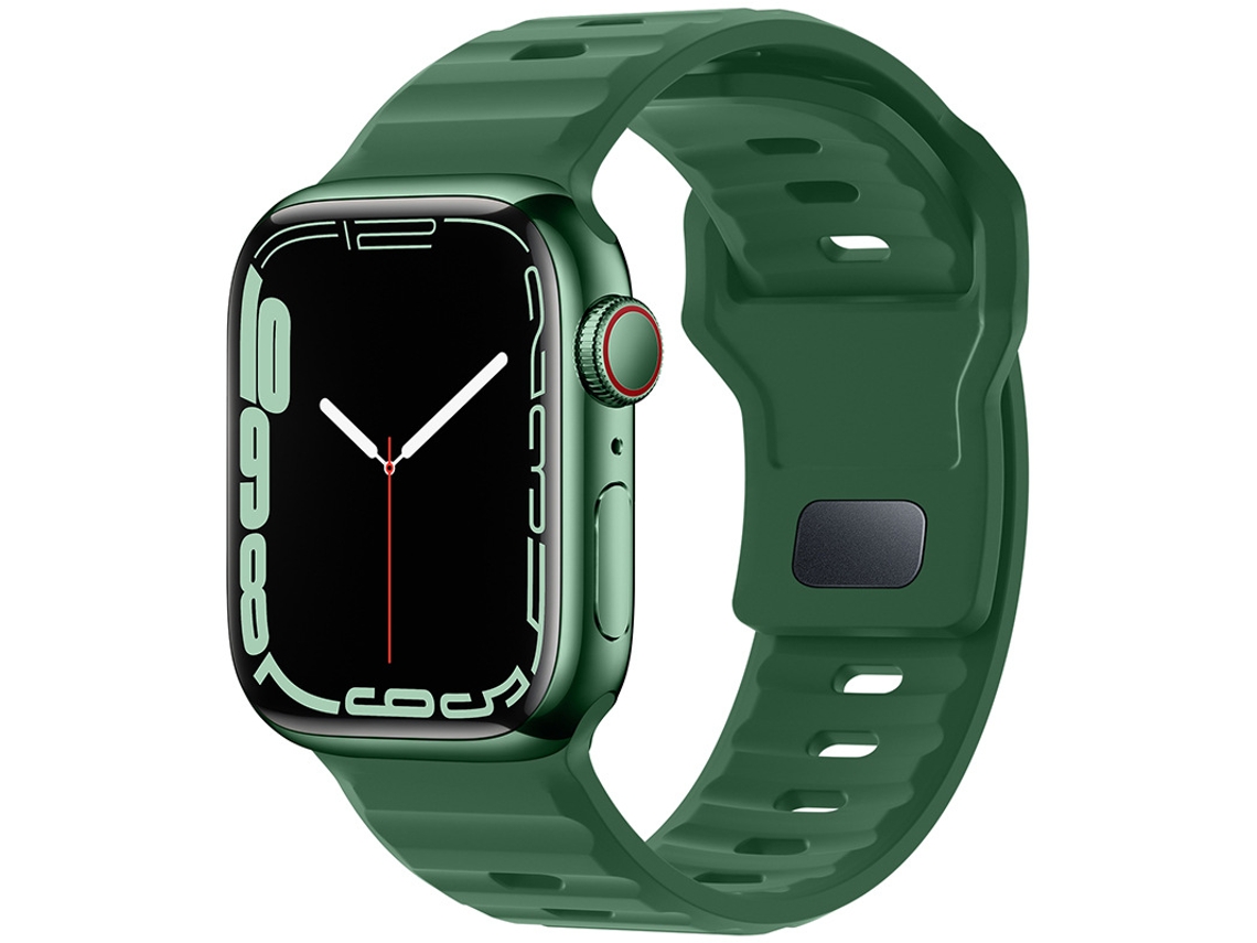 Bracelete Para Apple Watch 42/44/45/46/49mm Verde Grama Cuich