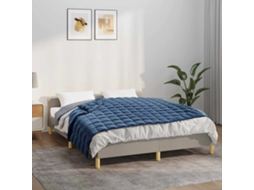 Vidaxl Manta Pesada 7 Kg 150x200 Cm Tecido Azul