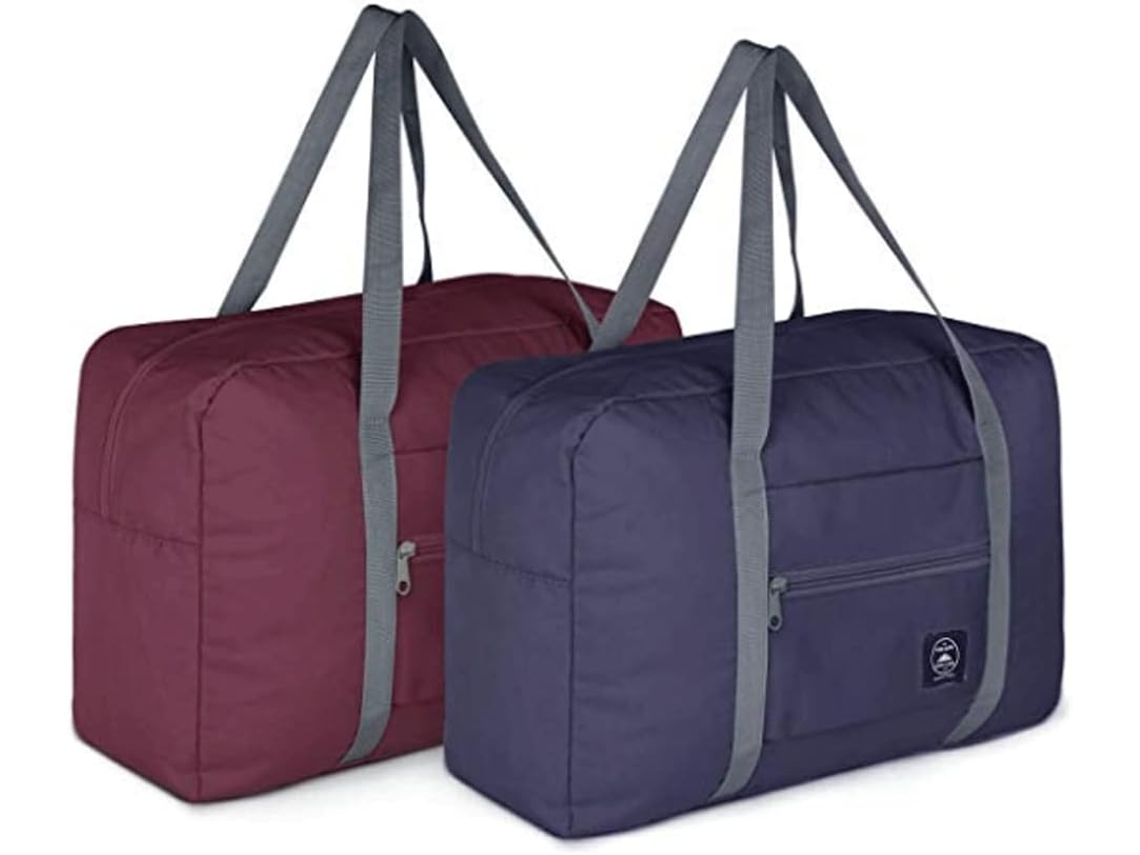 Conjunto de 2 Malas Viagem Dobráveis ​​para Companhia Aérea Balsa Mão para Fim Semana Viagem Noturna Bolsa Maternidade Ginástica com Nec AQUAFORGE