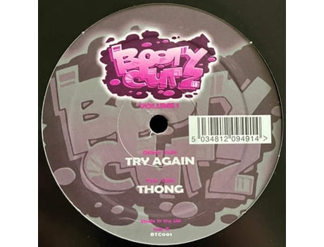 Volume 1, Artista Desconhecido | Condição Média Muito Bom Plus | 1 X Vinil 12, Lançamento Não Oficial Booty Cutz (vg)