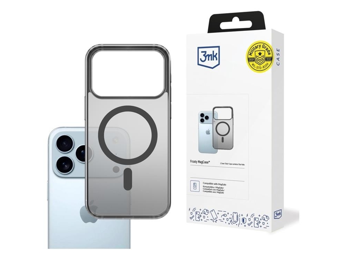 Capa 3mk Mobile Para Iphone 17 Pro Max Magsafe Frosty - Preta