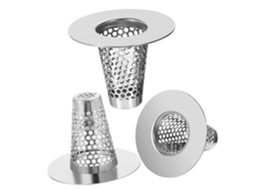 Conjunto De 6 Peças De Cestos Filtrantes De Aço Para Pia, Resistentes E Ideais Para Cozinha E Banheiro.