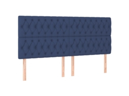 Cabeceira Azul 180x7x118/128 Cm Tecido MAISON EXCLUSIVE
