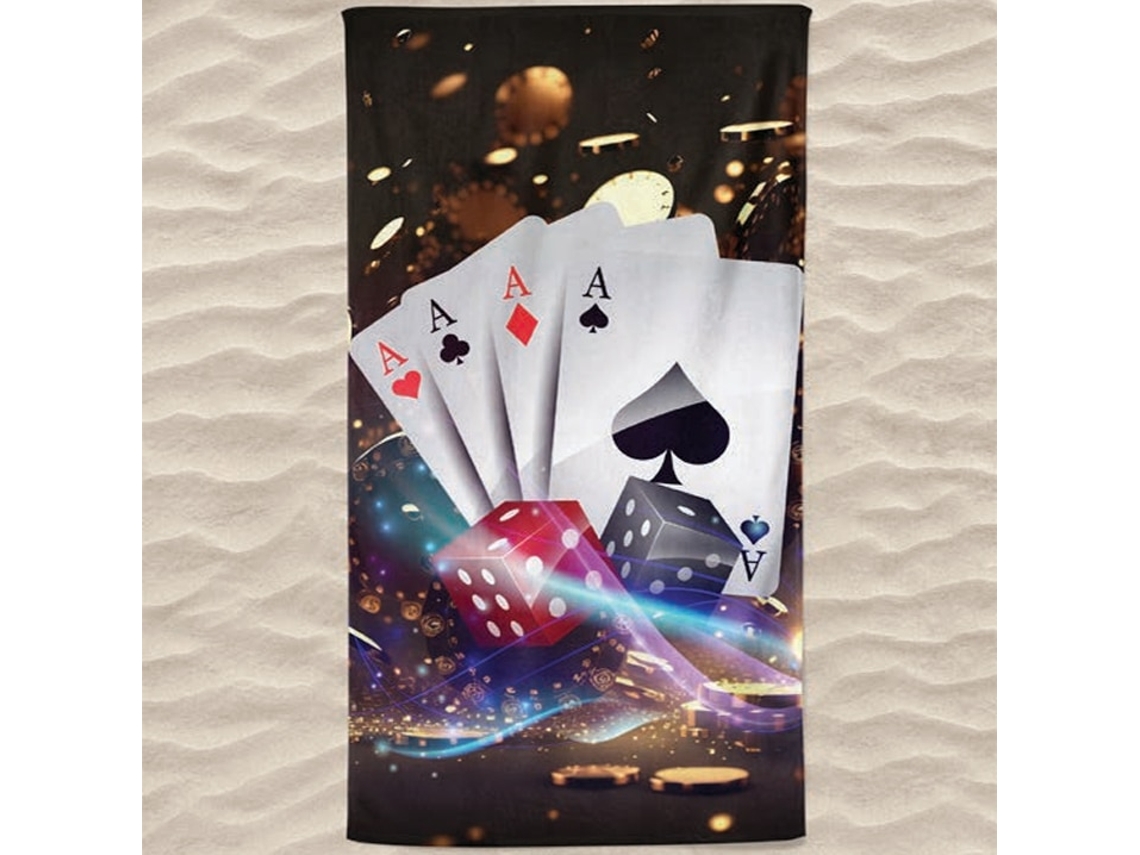 Toalha De Praia Microfibra Casino