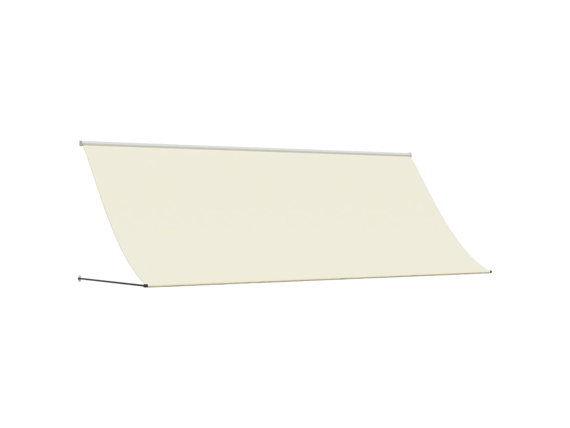 Toldo retrátil VIDAXL tecido e aço cor creme (350x150 cm)