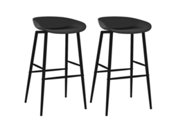 Vidaxl Cadeiras De Bar 2 Pcs Preto