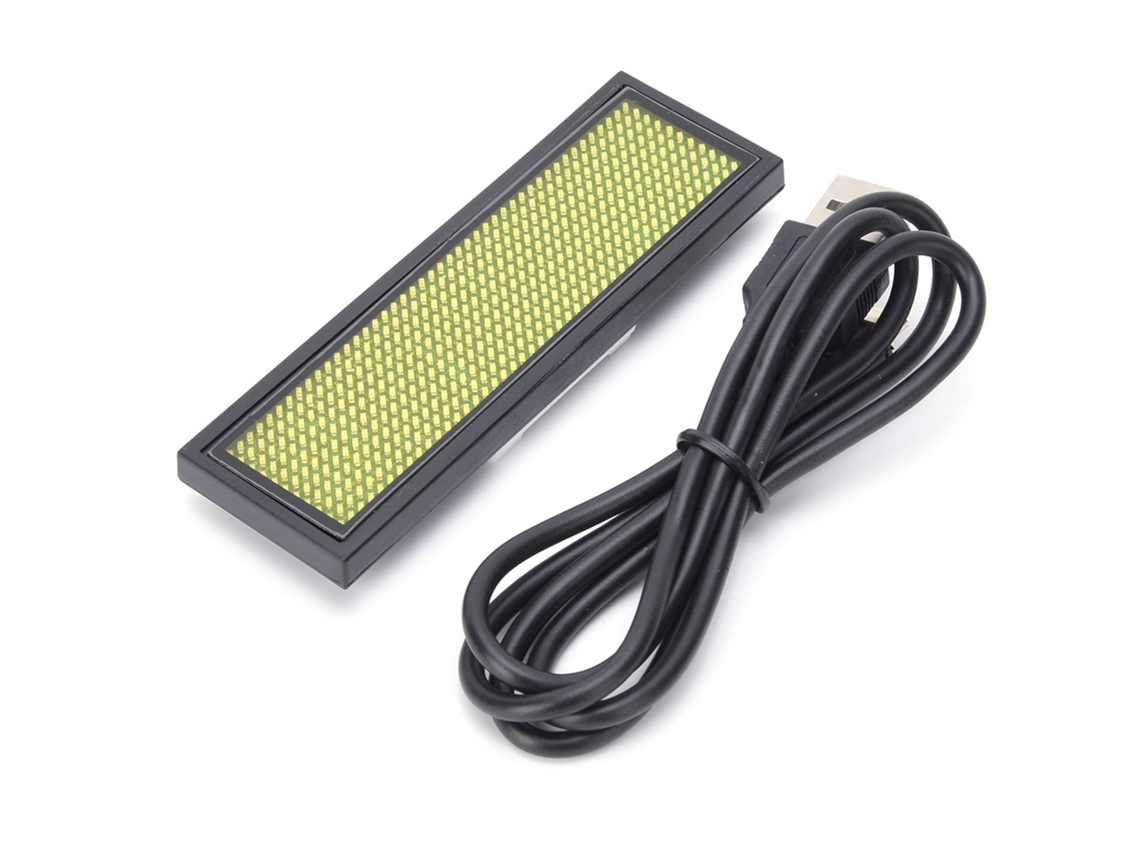 Cartão De Nome Led Com Mensagem Rolante Tag De 4 Caracteres Chineses Display Sinal
