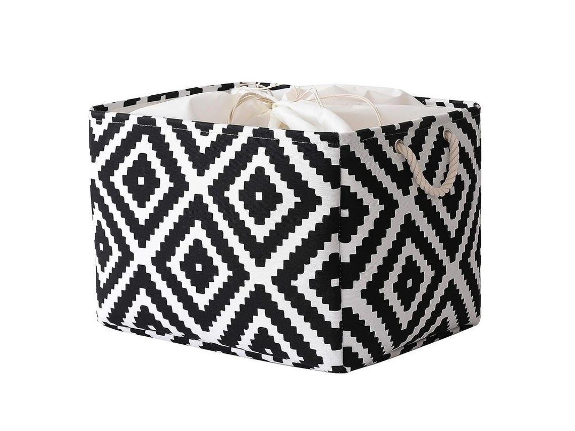 2026 canasta de Almacenamiento Grande Con Tapa Plegable de Tela Decorativa para Estantes 52x40x35cm