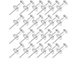 Conjunto de 500 Tachinhas Transparentes para Cortiça Healeved, com Cabeça Plástico Resistente e Ponta Metal, I
