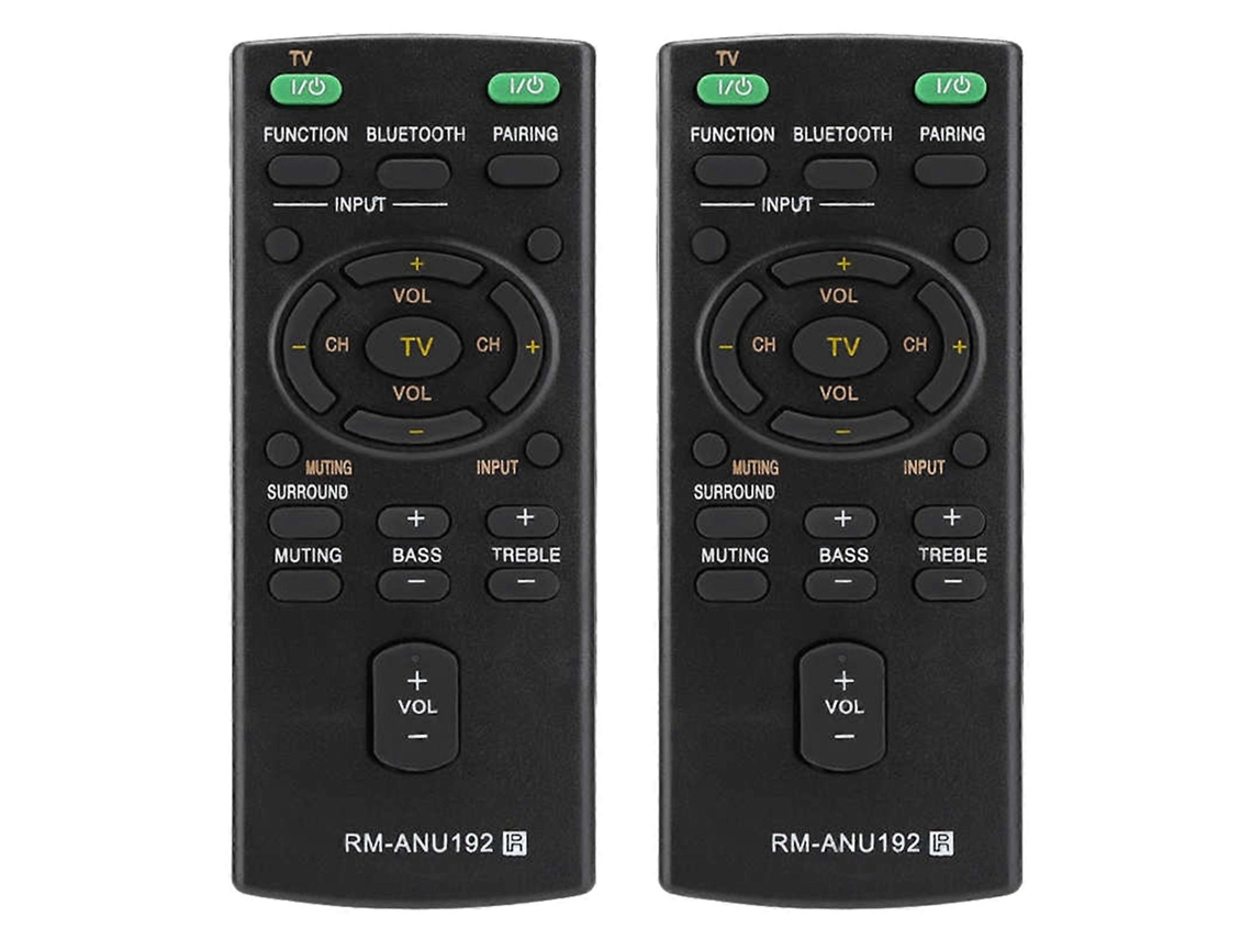 2 Controles Remotos Bluetooth Rm-anu192 Para Caixas De Som Sony Sound Bar Sact60bt Ss-wct60 Sswct60 Ht-ct60bt Htct60bt Sa-ct60bt