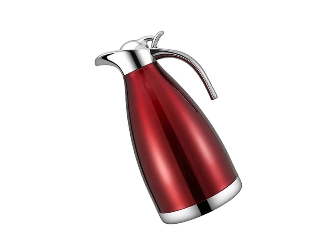 Garrafa De Água Térmica De Aço Inoxidável, Cor Vinho, À Prova De Vazamentos, Parede Dupla, Grande Capacidade, Ideal Para Viagens.