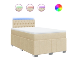 Box Spring Bed, Box Spring Beds Vidaxl Creme Tecido (120 X 200 Cm)