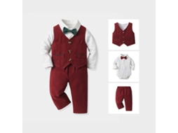 Roupas de Natal Bebê Floco de Neve Veludo Manga Comprida Terno Conjunto de Três Peças 60