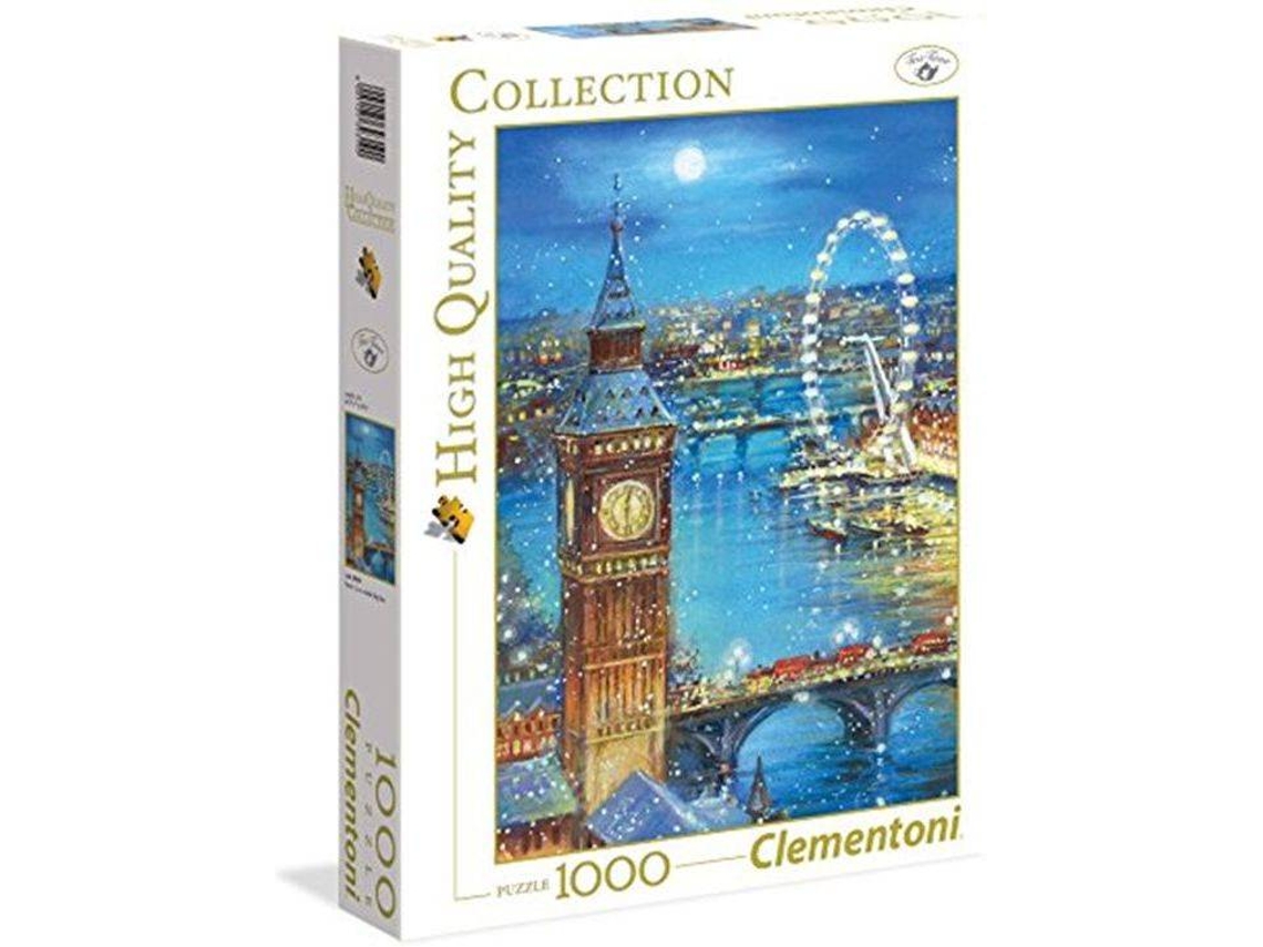 Puzzle CLEMENTONI Snow Flakes Om The Big Ben (1000 Peças)