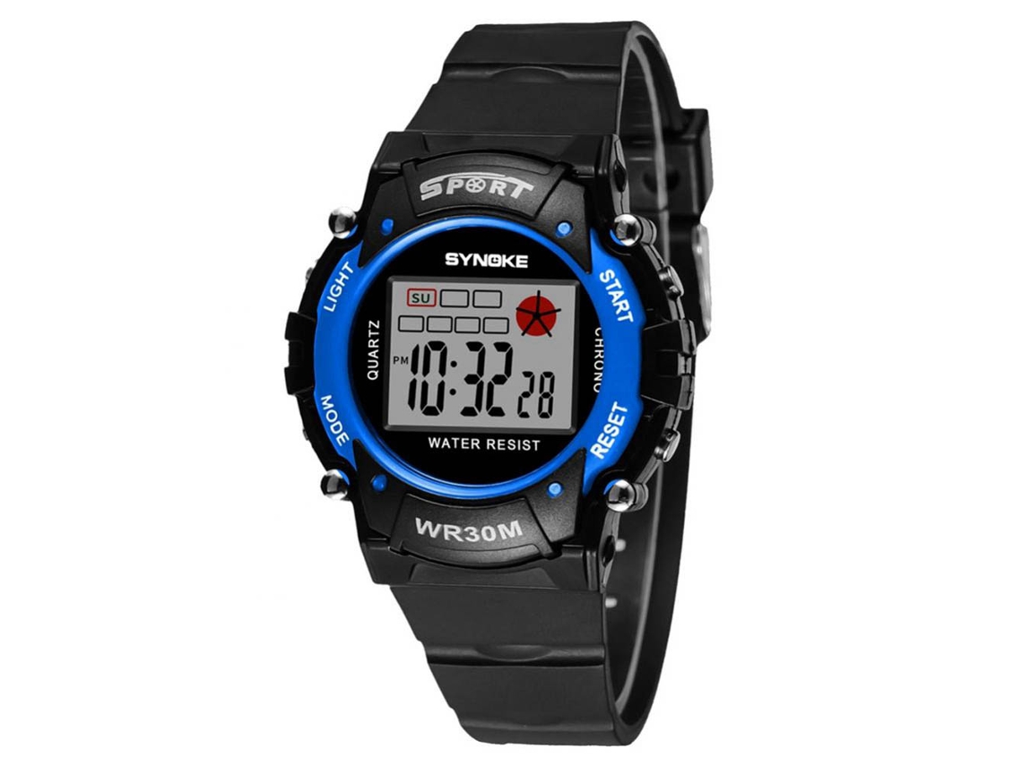Reloj Deportivo Eletrônico Juvenil Fashionable Para Estudiantes Synoke (azul)