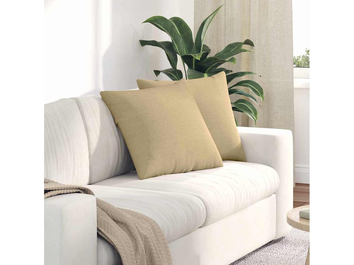 Vidaxl Travesseiros De Sofá 2 Pcs Cinza Verde 50 X 50 Cm