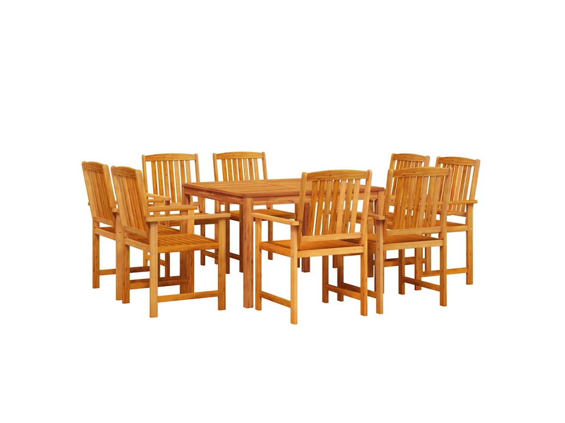 Maison Exclusive - Conjunto De Jantar Para Jardim 9 Unid. Castanho