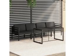 Inclui 5 peças de Lounge Garden com Almofadões Alumínio Antracite Dkd Home Decor