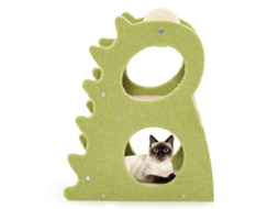 Árvore para gatos com 2 níveis, formato de dinossauro, verde, 48x37x58 cm NORTHIX