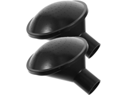Conjunto De 2 Bicos Pulverizadores Plástico Preto Para Regadores, Uma