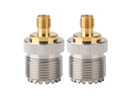 2pcs Adaptador Conversor Rf Coaxial Uhf Fêmea S0239 Para Sma Fêmea Conector