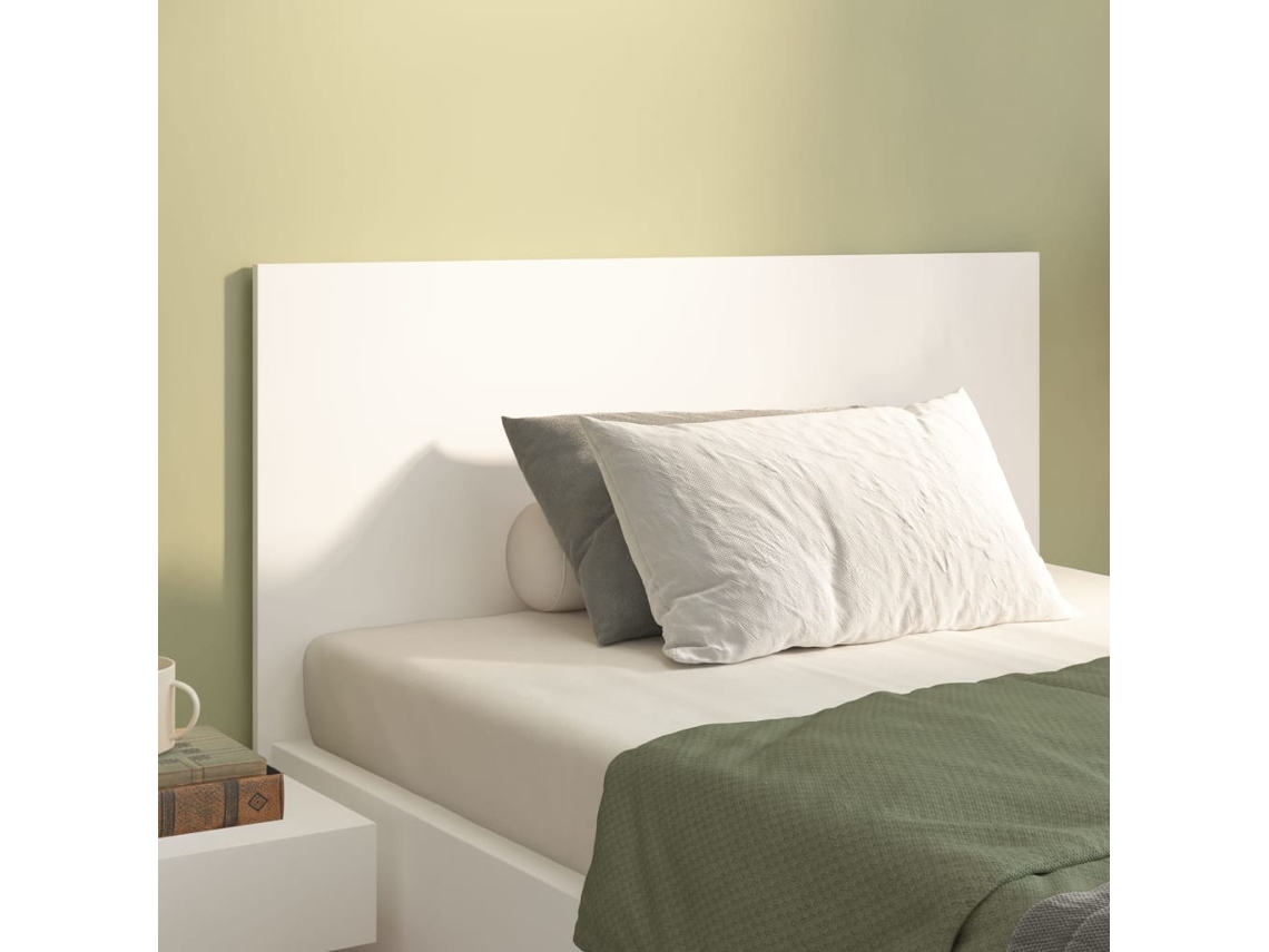 Cabecero Derivados de Madera Blanca 120x1,5x80 Cm