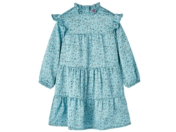 Vestido De Manga Comprida Para Criança Azul 104