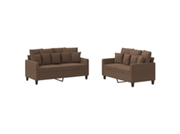 Sofa Set, Sofa Sets Vidaxl Marrom Tecido (n/a)