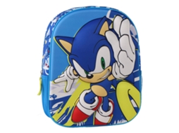 Mochila Infantil 3d Do Sonic, 30x25 Cm 87536