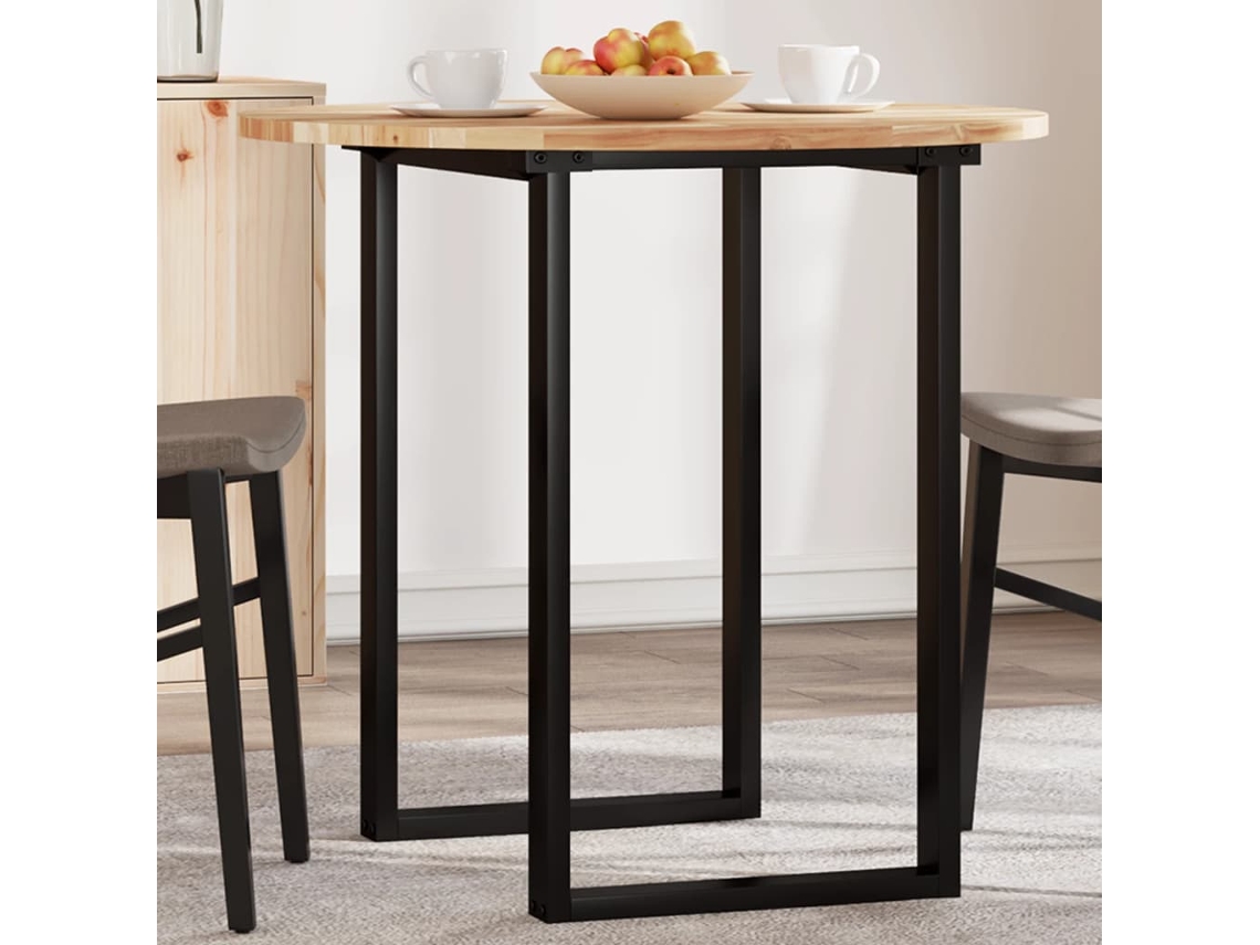 Vidaxl Tampo De Mesa Redondo Ø80x2 Cm Madeira De Acácia Maciça