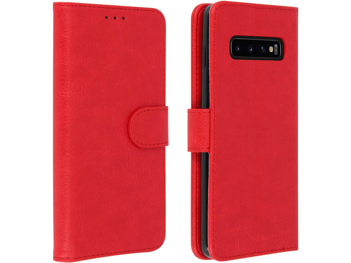 Capa Samsung Galaxy S10 AVIZAR Book Vermelho