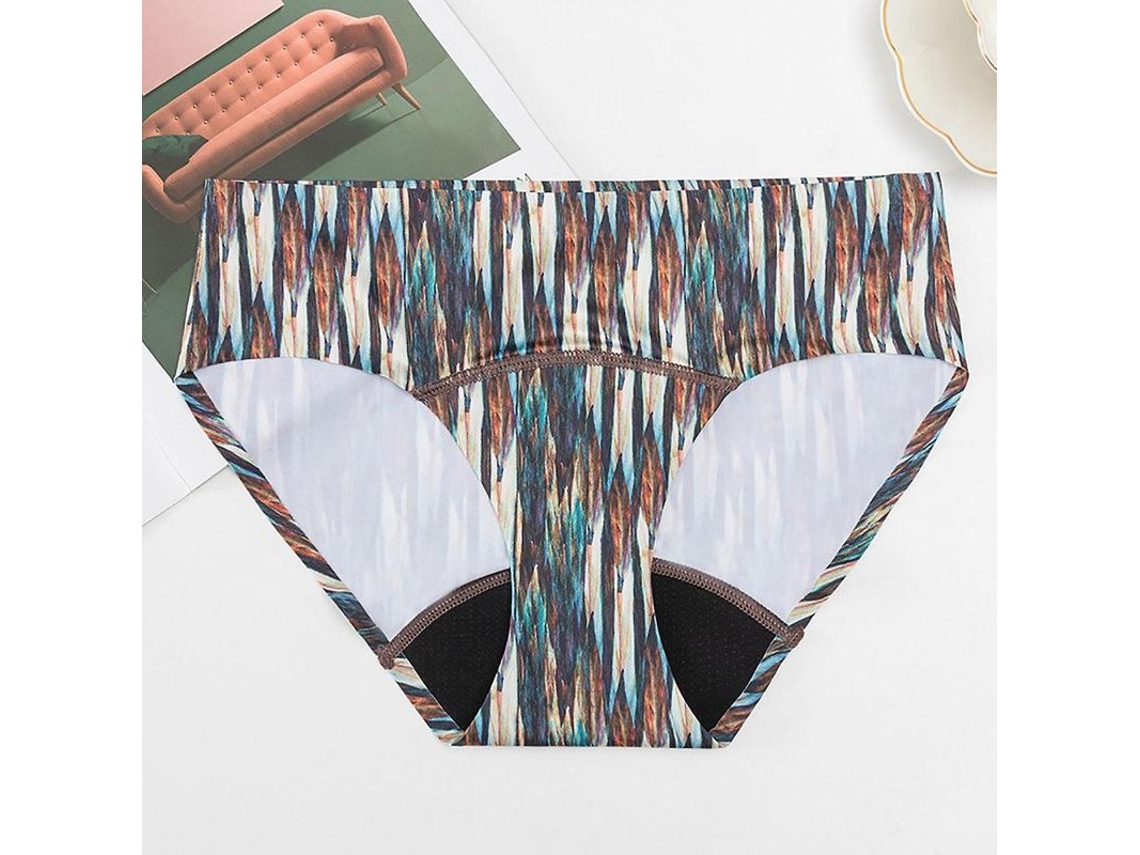Bikini Antifugas de Cintura Média, Proteção Menstrual, Marrón (S/MARCA)