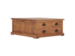 Vidaxl Mesa De Centro 68x68x30 Cm Madeira De Teca Maciça