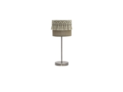 Ekaterina Candeeiro de Mesa 1Xe14 Couro/Saco 43X17X17 Cm com Guarnições FABRILAMP
