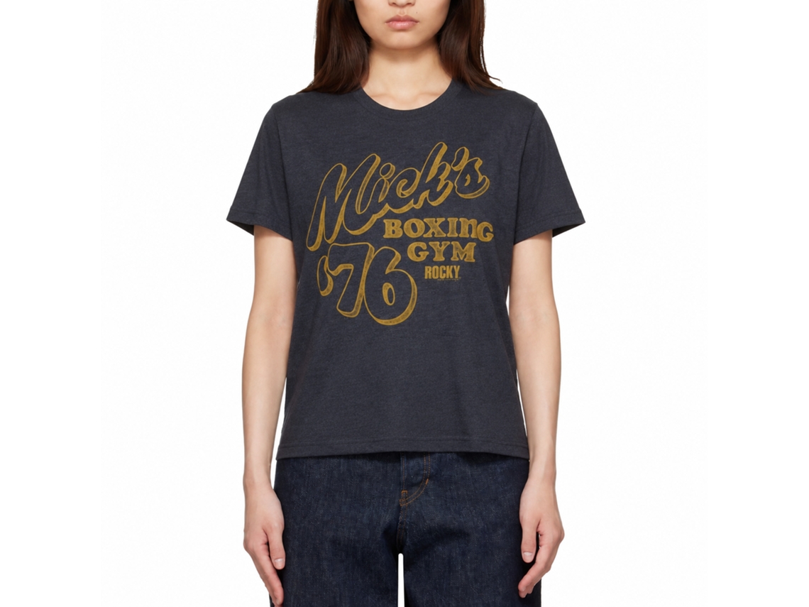Rockinstone Rocky Movie Mick's Heather Navy Adult T-shirt Size:xl