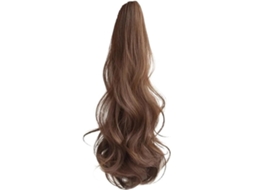 Aplique de Cabelo Sintético Ondulado de 45 Cm para Coque Ou Rabo de Cavalo SFUSHOS (18 Polegadas)