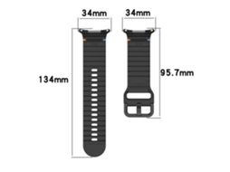 Pulseira de Silicone para Samsung Galaxy Watch 7 Ultra, Design com Costura Ondulada, Esportiva Original CHABERLU