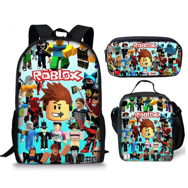 Mochila Escolar, 3 Peças, Desenho Animado, Estudantes AQUAFORGE