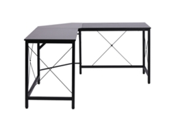 Mesa De Computador Em L 150x150cm Mdf Canto Preto